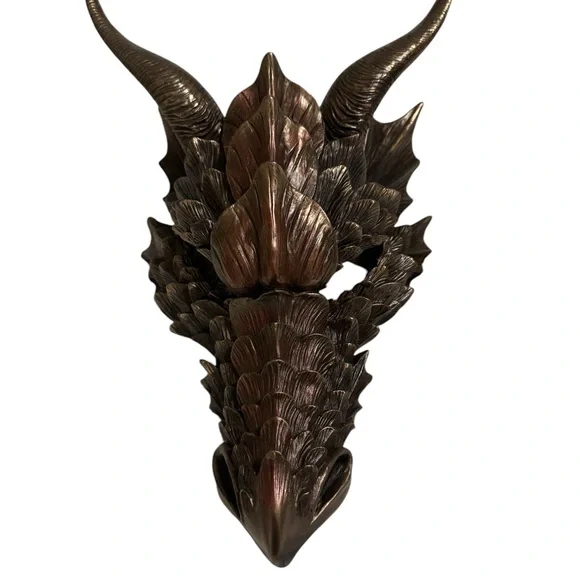 Dark Bronze Dragon Head Wall Art